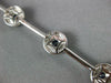 LARGE 5.74CT DIAMOND & AAA SAPPHIRE 14K WHITE GOLD 3D ROUND HALO TENNIS BRACELET