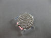 ESTATE WIDE .63CT DIAMOND 14KT WHITE GOLD 3D CLASSIC CIRCULAR PAVE FUN RING