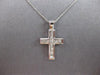 .50CT DIAMOND 14KT WHITE GOLD 3D PRINCESS CHANNEL INVISIBLE CROSS PENDANT #27696
