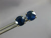 ESTATE 2.35CT AAA SAPPHIRE 14KT WHITE GOLD CLASSIC ROUND STUD EARRINGS