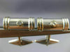 ESTATE 18KT WHITE GOLD 3D CLASSIC BAR CUFFLINKS