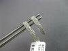 ESTATE .30CT DIAMOND 14KT WHITE GOLD 3D ROUND 3 ROW PAVE HUGGIE HANGING EARRINGS