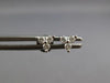 .20CT DIAMOND 14K WHITE GOLD 3D 3 STONE FLOWER TRIANGULAR TRILLION STUD EARRINGS