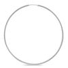 ESTATE LARGE 14KT WHITE GOLD 3D CLASSIC FLEXIBLE HOOP HANGING EARRINGS