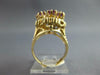 ANTIQUE LARGE 1.60CT AAA AMETHYST 14KT YELLOW GOLD OVAL & ROUND FLOWER FUN RING