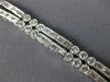 ESTATE 12.50CT DIAMOND PLATINUM ROUND & BAGUETTE FILIGREE LOVE TENNIS NECKLACE