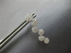 ESTATE 1.20CT DIAMOND 18KT WHITE GOLD MULTI FLOWER JOURNEY FUN HANGING EARRINGS