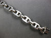 ESTATE LONG 14KT WHITE GOLD 3D CLASSIC OVAL LINK ITALIAN MENS BRACELET