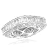 WIDE 2.91CT DIAMOND 18K WHITE GOLD 3D ROUND & BAGUETTE ETERNITY ANNIVERSARY RING