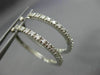 0.85CT ROUND DIAMOND 14KT WHITE GOLD 3D CLASSIC 2mm HOOP HANGING EARRINGS #25885