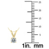 ESTATE .10CT DIAMOND 14KT YELLOW GOLD CLASSIC SOLITAIRE 4 PRONG FLOATING PENDANT