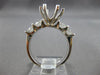LARGE .72CT DIAMOND 18KT WHITE GOLD 3D 6 PRONG SEMI MOUNT ENGAGEMENT RING #27793