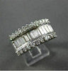 ANTIQUE WIDE 1.82CT DIAMOND BAGUETTE & ROUND 14KT W GOLD ANNIVERSARY RING #2137