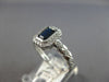 .90CT DIAMOND & AAA SAPPHIRE 14KT WHITE GOLD EMERALD CUT & ROUND ENGAGEMENT RING
