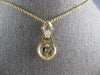 ESTATE 6.07CT DIAMOND 14KT WHITE GOLD 3D FLOWER CROWN SOLITAIRE FLOATING PENDANT