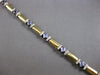 ELEGANT 2.5CT DIA & AAA TANZANITE BRACELET 14K TWO TONE GOLD 3D PRINCESS & ROUND