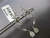 .90CT DIAMOND 14KT WHITE GOLD 3D ROUND & PEAR SHAPE MULTI LEAF HANGING EARRINGS