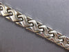 ESTATE 14KT WHITE GOLD 3D CLASSIC MATTE & SHINY CRISS CROSS FUN BRACELET