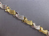 ESTATE 14KT WHITE & YELLOW GOLD 3D CLASSIC MATTE & SHINY MULTI BOW FUN BRACELET