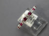 .92CT DIAMOND & AAA RUBY 14KT WHITE GOLD SHARED PRONG 2mm ETERNITY FUN LOVE RING