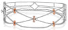 LARGE 1.56CT DIAMOND 18K WHITE & ROSE GOLD MULTI ROW CRISS CROSS BANGLE BRACELET