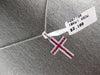 ESTATE .65CT DIAMOND & AAA RUBY 14KT WHITE GOLD CLASSIC CROSS FLOATING PENDANT