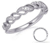ESTATE .11CT DIAMOND 14KT WHITE GOLD 3D CLASSIC MULTI LEAF DIAGONAL FUN RING