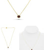 ESTATE .46CT DIAMOND & AAA RUBY 14KT YELLOW GOLD OVAL & ROUND HALO LOVE NECKLACE