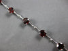 9.14CT DIAMOND & AAA GARNET 14KT WHITE GOLD 3D ROUND BY THE YARD TENNIS BRACELET