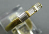 ESTATE .45CT DIAMOND 18KT YELLOW GOLD BAGUETTE CLASSIC CHANNEL ANNIVERSARY RING