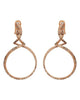 1.60CT MULTI COLOR DIAMOND 18K ROSE GOLD 3D CRISS CROSS CLIP ON HANGING EARRINGS
