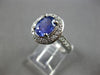 2.64CT DIAMOND & AAA TANZANITE 14KT WHITE GOLD OVAL & ROUND ENGAGEMENT RING 3046