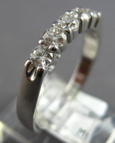 .55CT DIAMOND 14K WHITE GOLD ROUND SHARED PRONG 5 STONE WEDDING ANNIVERSARY RING