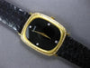 LARGE .80CT DIAMOND 18KT YELLOW GOLD BLACK SQUARE FACE PIAGET MENS WATCH #27783