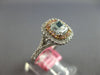 LARGE GIA 1.45CT WHITE PINK & GREEN DIAMOND 18KT WHITE & ROSE GOLD CLASSIC RING