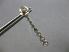 LARGE 1.0CT DIAMOND 14KT WHITE GOLD JOURNEY BEZEL BAR SCREWBACK HANGING EARRINGS