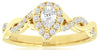 .50CT DIAMOND 14KT YELLOW GOLD ROUND & PEAR SHAPE HALO INFINITY ENGAGEMENT RING
