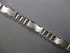 ESTATE WIDE & LONG 14KT WHITE GOLD 3D MATTE & SHINY HANDCRAFTED MENS BRACELET