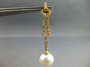 LARGE .69CT DIAMOND & AAA SOUTH SEA PEARL 18KT YELLOW GOLD MULTI SHAPE EARRINGS