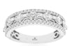 .89CT DIAMOND 14KT WHITE GOLD 3D ROUND & MARQUISE SEMI ETERNITY ANNIVERSARY RING