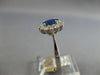 1.26CT DIAMOND & AAA SAPPHIRE 14K WHITE GOLD OVAL & ROUND FLOWER ENGAGEMENT RING