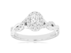 .55CT DIAMOND 14KT WHITE GOLD CLASSIC OVAL & ROUND HALO INFINITY ENGAGEMENT RING