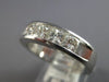 LARGE 1.50CT DIAMOND 14KT WHITE GOLD 5 STONE CHANNEL INVISIBLE ANNIVERSARY RING