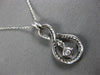 LARGE .52CT DIAMOND 18KT WHITE GOLD SOLITAIRE INFINITY LOVE FUN FLOATING PENDANT