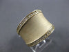 ESTATE LARGE .46CT DIAMOND 14KT YELLOW GOLD 3D CLASSIC MATTE & SHINY FUN RING