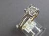ESTATE .48CT DIAMOND 18K 2 TONE GOLD ROUND INVISIBLE FLOWER FRIENDSHIP LOVE RING