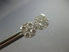 1.12CT DIAMOND 14KT WHITE GOLD 3D CLASSIC ROUND INVISIBLE SQUARE STUD EARRINGS