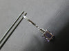 ESTATE 3.17CT DIAMOND & AAA AMETHYST 14KT WHITE GOLD LEVERBACK HANGING EARRINGS