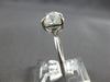 1.55CT SALT & PEPPER DIAMOND 18K WHITE GOLD 3D SOLITAIRE CUSHION ENGAGEMENT RING