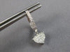 .72CT DIAMOND 18KT WHITE GOLD INVISIBLE HEART SHAPE PAVE LOVE HANGING EARRINGS